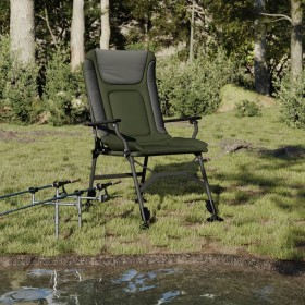 Silla de pesca con reposabrazos plegable verde en Sillas de jardín | Comprar online en Foru.es