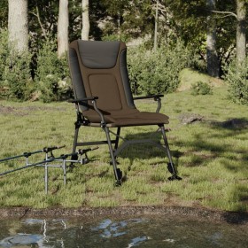 Silla de pesca con reposabrazos plegable taupe en Sillas de jardín | Comprar online en Foru.es