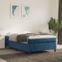 Cama box spring con colchón terciopelo azul oscuro 120x200 cm de vidaXL, Camas y somieres - Ref: Foro24-3144673, Precio: 373,...