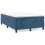 Cama box spring con colchón terciopelo azul oscuro 120x200 cm de vidaXL, Camas y somieres - Ref: Foro24-3144673, Precio: 373,...