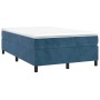Cama box spring con colchón terciopelo azul oscuro 120x200 cm de vidaXL, Camas y somieres - Ref: Foro24-3144673, Precio: 373,...