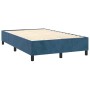 Cama box spring con colchón terciopelo azul oscuro 120x200 cm de vidaXL, Camas y somieres - Ref: Foro24-3144673, Precio: 373,...