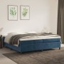 Cama box spring con colchón terciopelo azul oscuro 200x200 cm de vidaXL, Camas y somieres - Ref: Foro24-3144703, Precio: 547,...
