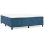 Cama box spring con colchón terciopelo azul oscuro 200x200 cm de vidaXL, Camas y somieres - Ref: Foro24-3144703, Precio: 547,...