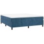 Cama box spring con colchón terciopelo azul oscuro 200x200 cm de vidaXL, Camas y somieres - Ref: Foro24-3144703, Precio: 547,...
