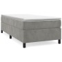 Cama box spring con colchón terciopelo gris claro 100x200 cm de vidaXL, Camas y somieres - Ref: Foro24-3144663, Precio: 271,6...