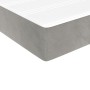 Cama box spring con colchón terciopelo gris claro 100x200 cm de vidaXL, Camas y somieres - Ref: Foro24-3144663, Precio: 271,6...