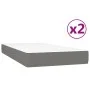 Box spring bed with dark gray fabric mattress 200x200 cm by vidaXL, Beds and slatted bases - Ref: Foro24-3144547, Price: 518,...