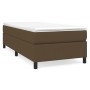 Cama box spring con colchón tela marrón oscuro 90x200 cm de vidaXL, Camas y somieres - Ref: Foro24-3144394, Precio: 292,88 €,...