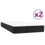Cama box spring con colchón terciopelo negro 200x200 cm de vidaXL, Camas y somieres - Ref: Foro24-3144701, Precio: 523,01 €, ...