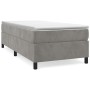 Cama box spring con colchón terciopelo gris claro 90x190 cm de vidaXL, Camas y somieres - Ref: Foro24-3144651, Precio: 252,47...