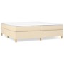 Cama box spring con colchón tela color crema 200x200 cm de vidaXL, Camas y somieres - Ref: Foro24-3144551, Precio: 498,83 €, ...