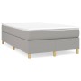 Cama box spring con colchón tela gris claro 120x200 cm de vidaXL, Camas y somieres - Ref: Foro24-3144506, Precio: 353,21 €, D...