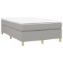 Cama box spring con colchón tela gris claro 120x200 cm de vidaXL, Camas y somieres - Ref: Foro24-3144506, Precio: 353,21 €, D...