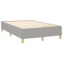 Cama box spring con colchón tela gris claro 120x200 cm de vidaXL, Camas y somieres - Ref: Foro24-3144506, Precio: 353,21 €, D...