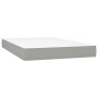 Cama box spring con colchón tela gris claro 120x200 cm de vidaXL, Camas y somieres - Ref: Foro24-3144506, Precio: 353,21 €, D...
