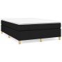 Cama box spring con colchón tela negro 140x190 cm de vidaXL, Camas y somieres - Ref: Foro24-3144516, Precio: 379,93 €, Descue...