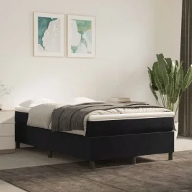 Cama box spring con colchón terciopelo negro 120x200 cm de vidaXL, Camas y somieres - Ref: Foro24-3144671, Precio: 348,99 €, ...