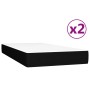 Cama box spring con colchón tela negro 200x200 cm de vidaXL, Camas y somieres - Ref: Foro24-3144449, Precio: 543,07 €, Descue...