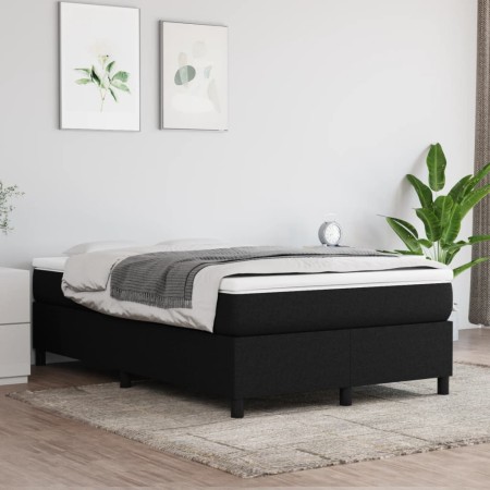 Cama box spring con colchón tela negro 120x200 cm de vidaXL, Camas y somieres - Ref: Foro24-3144409, Precio: 388,63 €, Descue...