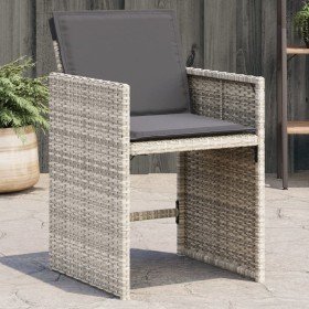 Sillones de jardín con cojines 4 uds ratán sintético gris claro en Sillas de jardín | Comprar online en Foru.es