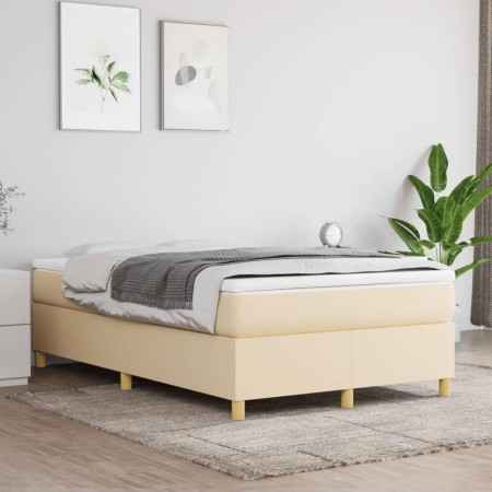 Cama box spring con colchón tela color crema 120x200 cm de vidaXL, Camas y somieres - Ref: Foro24-3144511, Precio: 369,34 €, ...