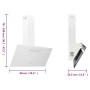 Campana extractora pared acero y vidrio templado blanco 90 cm de vidaXL, Extractores - Ref: Foro24-51674, Precio: 238,02 €, D...