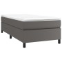 Cama box spring con colchón cuero sintético gris 90x190 cm de vidaXL, Camas y somieres - Ref: Foro24-3144582, Precio: 288,89 ...