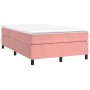 Cama box spring con colchón terciopelo rosa 120x200 cm de vidaXL, Camas y somieres - Ref: Foro24-3144674, Precio: 365,32 €, D...