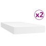 Cama box spring con colchón cuero sintético blanco 200x200 cm de vidaXL, Camas y somieres - Ref: Foro24-3144627, Precio: 556,...