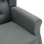 Sillón con taburete reposapiés tela gris claro de vidaXL, Sillones - Ref: Foro24-320151, Precio: 312,20 €, Descuento: %