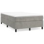 Cama box spring con colchón terciopelo gris claro 120x200 cm de vidaXL, Camas y somieres - Ref: Foro24-3144669, Precio: 368,1...