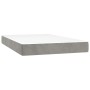 Cama box spring con colchón terciopelo gris claro 120x200 cm de vidaXL, Camas y somieres - Ref: Foro24-3144669, Precio: 368,1...