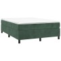 Cama box spring con colchón terciopelo verde oscuro 140x200 cm de vidaXL, Camas y somieres - Ref: Foro24-3144684, Precio: 408...