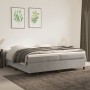 Cama box spring con colchón terciopelo gris claro 200x200 cm de vidaXL, Camas y somieres - Ref: Foro24-3144699, Precio: 497,8...