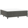Cama box spring con colchón terciopelo gris oscuro 180x200 cm de vidaXL, Camas y somieres - Ref: Foro24-3144694, Precio: 472,...