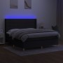 Cama box spring colchón y luces LED tela negro 160x200 cm de vidaXL, Camas y somieres - Ref: Foro24-3138887, Precio: 611,41 €...