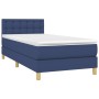 Cama box spring con colchón tela azul 90x200 cm de vidaXL, Camas y somieres - Ref: Foro24-3140911, Precio: 292,69 €, Descuent...