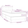 Cama box spring con colchón tela azul 90x200 cm de vidaXL, Camas y somieres - Ref: Foro24-3140911, Precio: 292,69 €, Descuent...
