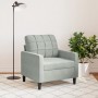 Sillón de terciopelo gris claro 60 cm en Sofás | Comprar online en Foru.es