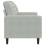 Sillón de terciopelo gris claro 60 cm en Sofás | Comprar online en Foru.es