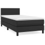 Cama box spring con colchón cuero sintético negro 100x200 cm de vidaXL, Camas y somieres - Ref: Foro24-3140987, Precio: 304,1...