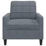 Sillón de terciopelo gris oscuro 60 cm en Sofás | Comprar online en Foru.es