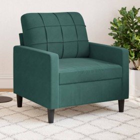 Sillón de terciopelo verde oscuro 60 cm en Sofás | Comprar online en Foru.es