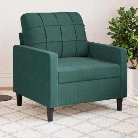 Sillón de terciopelo verde oscuro 60 cm en Sofás | Comprar online en Foru.es