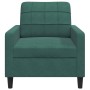 Sillón de terciopelo verde oscuro 60 cm en Sofás | Comprar online en Foru.es