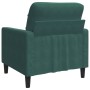 Sillón de terciopelo verde oscuro 60 cm en Sofás | Comprar online en Foru.es