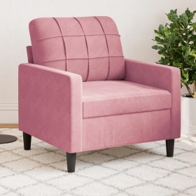 Sillón de terciopelo rosa 60 cm en Sofás | Comprar online en Foru.es