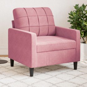 Sillón de terciopelo rosa 60 cm en Sofás | Comprar online en Foru.es