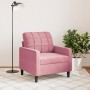 Sillón de terciopelo rosa 60 cm en Sofás | Comprar online en Foru.es